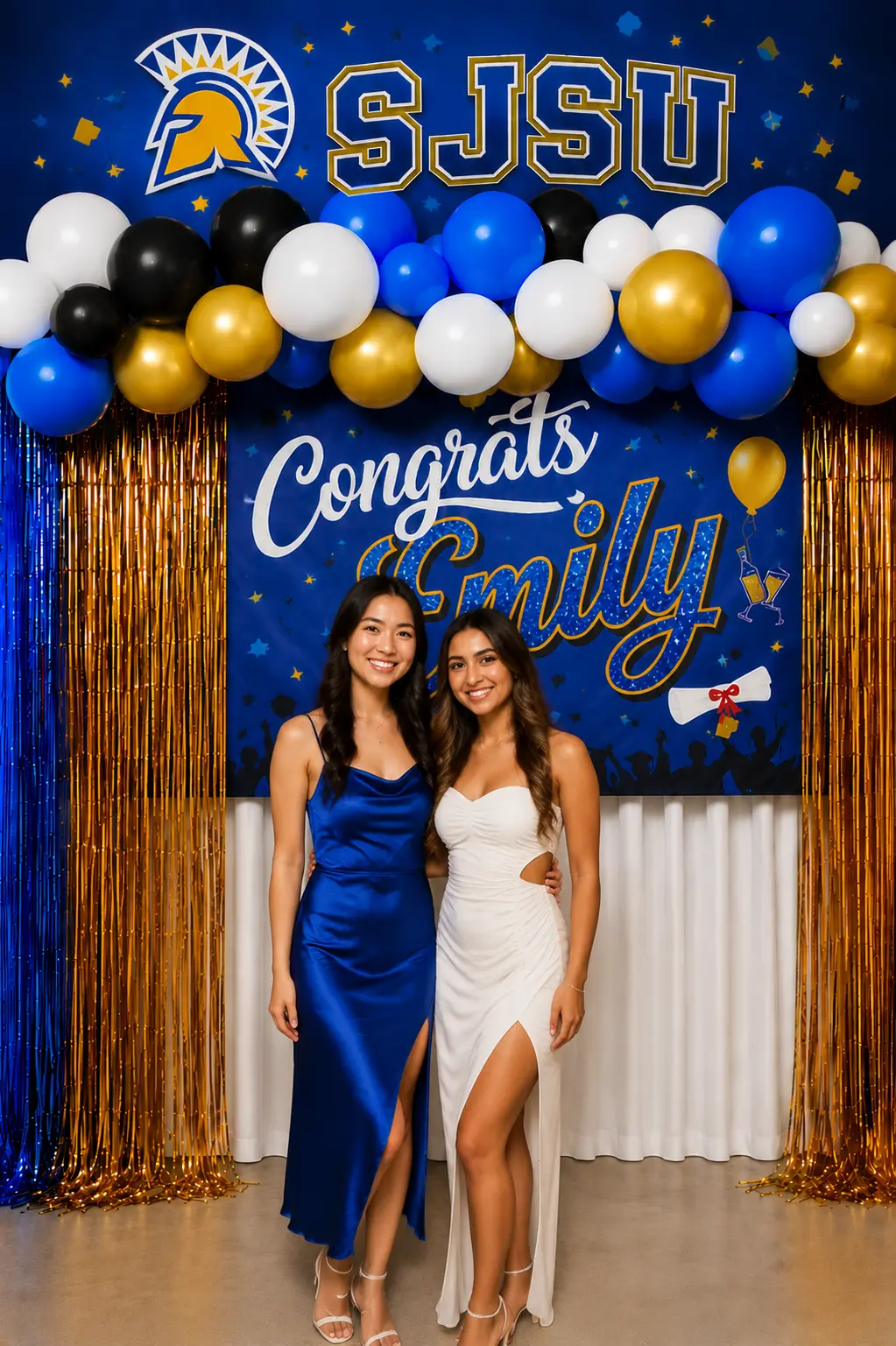 After: finished custom SJSU graduation photo
